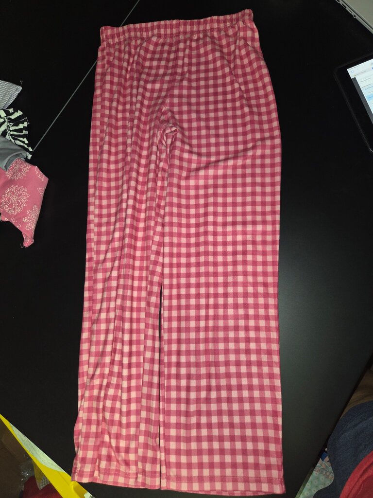 Pink Checked Pajama Pants