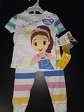Ms. Rachel Graphic Tee and Striped Pants Set