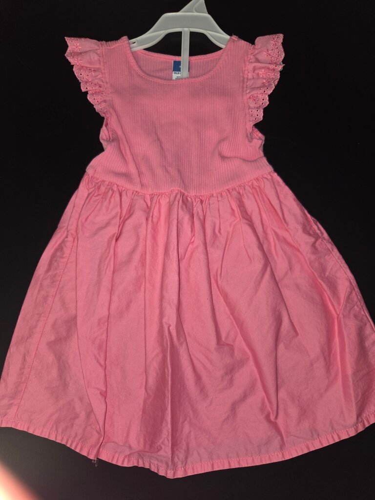 Pink Flutter Sleeve Dress