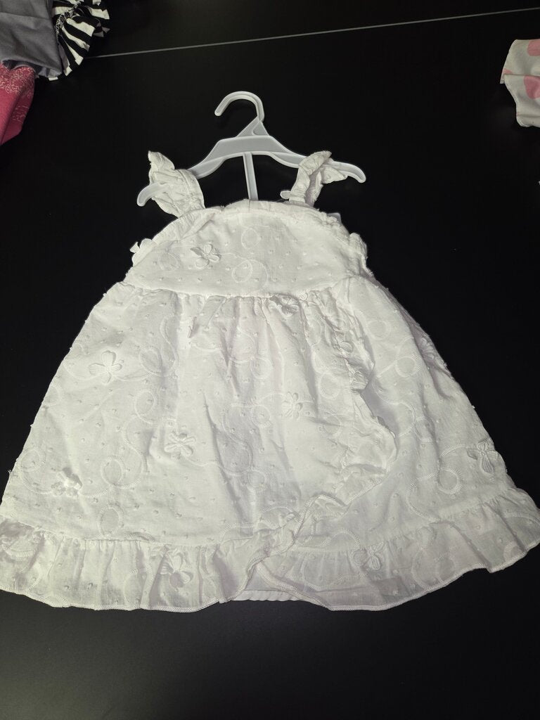 White Embroidered Dress for Infants