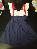 Girls' Dress with Red Straps