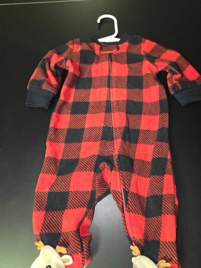 Red and Black Plaid Fleece Toddler Pajamas