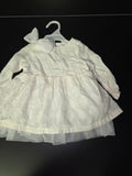 Girls White Dress with Bow