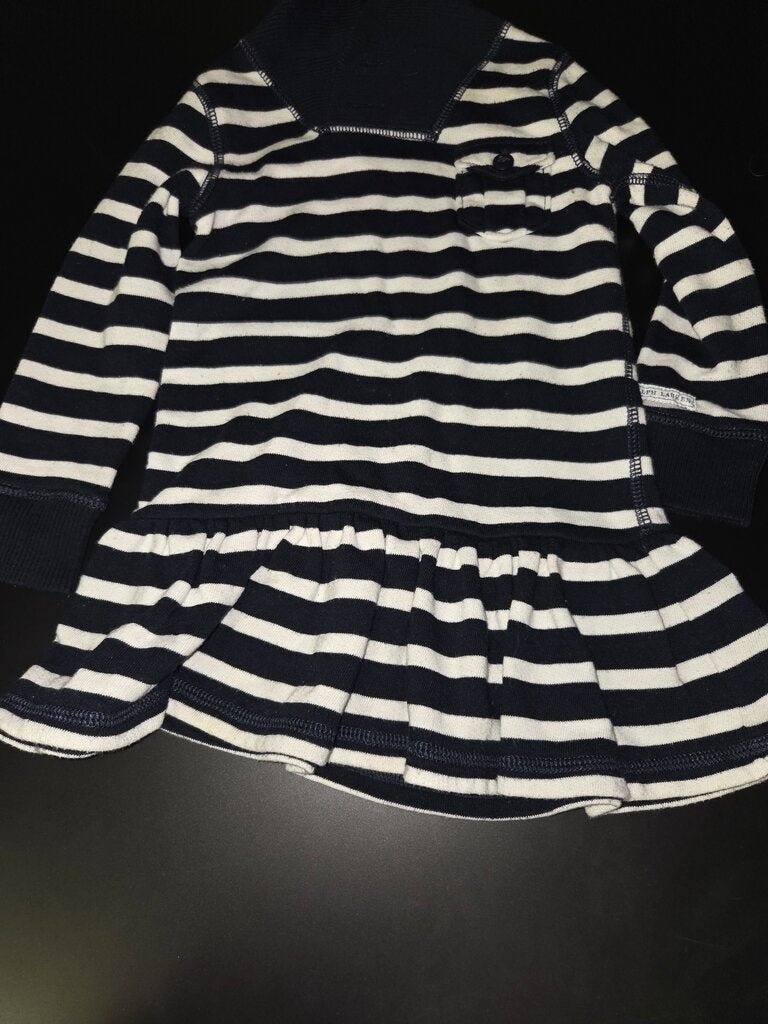 Navy and White Striped Dress