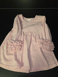 Girls Pink Ruffle Sleeve Dress
