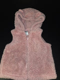 Pink Hooded Fleece Vest for Infants