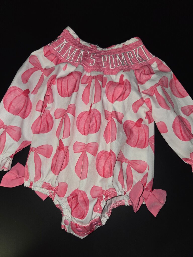 Mama's Pumpkin Baby Girl Romper