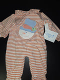 Bailey Boys Snowman Stripe Romper