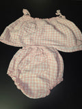Pink Checkered Baby Outfit