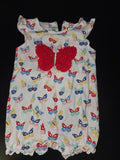 Colorful Butterfly Print Romper