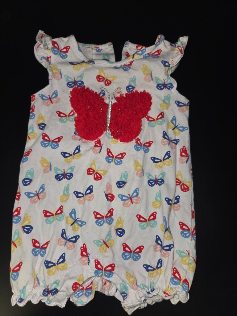 Colorful Butterfly Print Romper