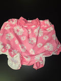 Pink Daisy Print Baby Romper