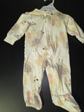 Infant Turkey Pattern Footed Pajamas