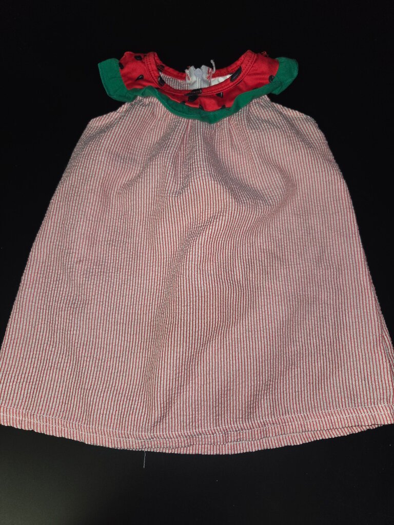 Girls Summer Dress with Watermelon Trim