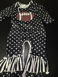 Football Themed Polka Dot Baby Outfit