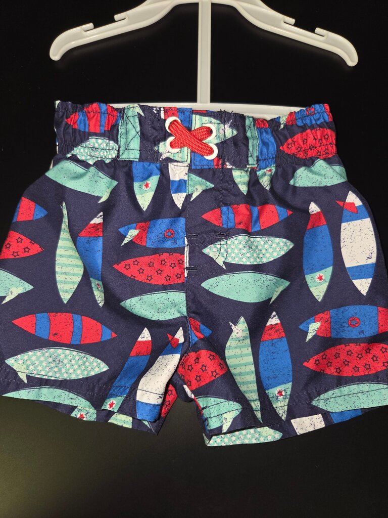 Boys' Surfboard Print Swim Shorts