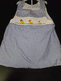 Cute Duck Embroidered Infant Dress