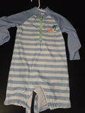 Toddler Boys' Striped Rash Guard Swim Suit