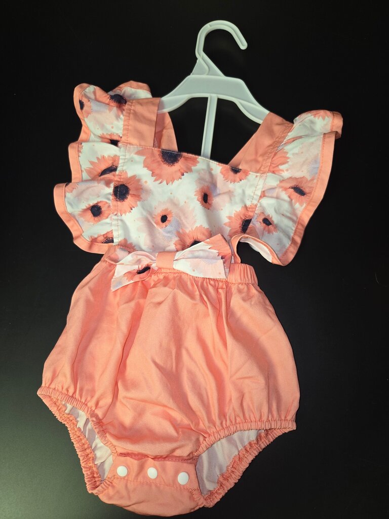 Floral Ruffled Baby Romper