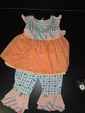 Colorful Toddler Dress and Pants Set