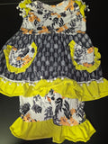 Floral Print Ruffle Dress Set