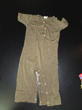 Infant Olive Green Romper with Buttons