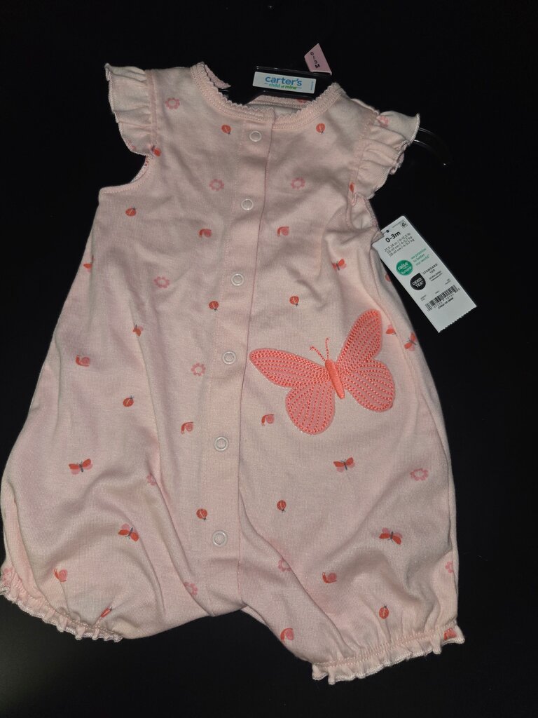 Carter's Baby Girl Pink Butterfly Romper