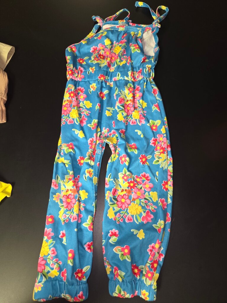 Floral Print Baby Girls Jumpsuit