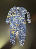 Blue Dinosaur Print Infant Pajamas