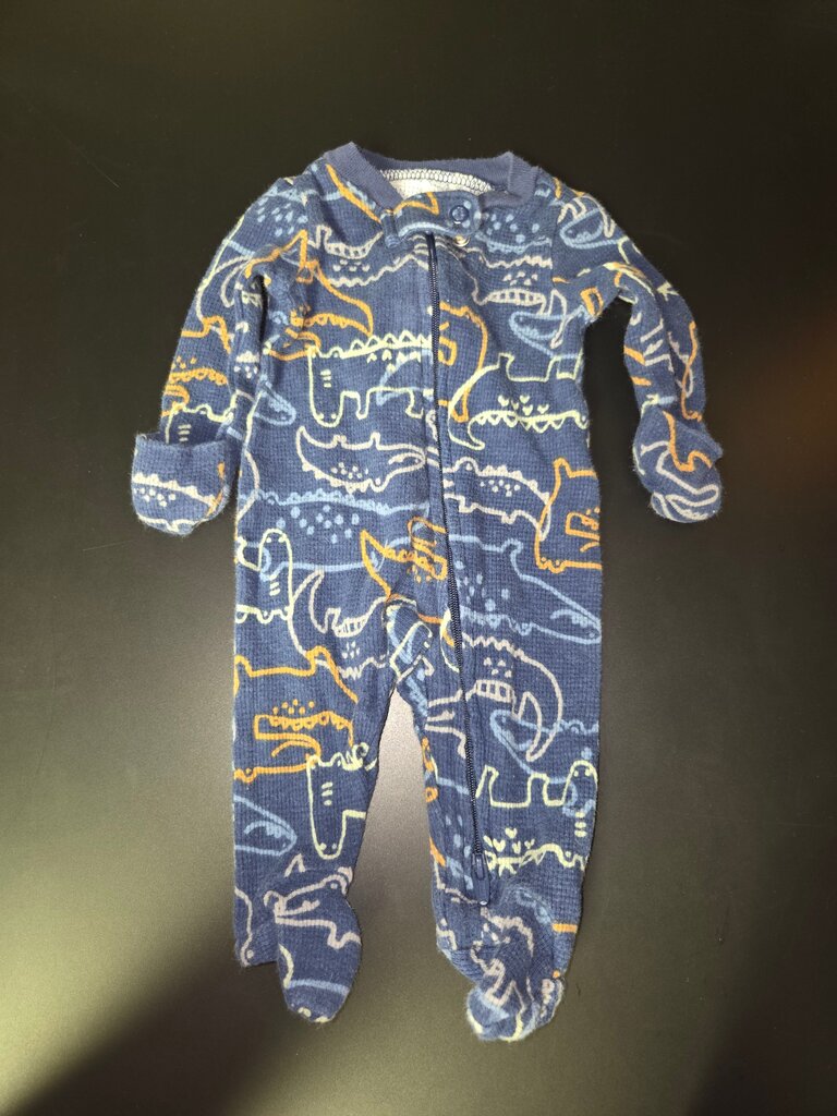 Blue Dinosaur Print Infant Pajamas