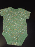 Green Tractor Print Baby Bodysuit