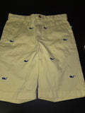 Boys Yellow Whale Embroidered Shorts