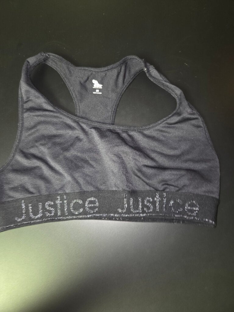 Justice Black Sports Bra