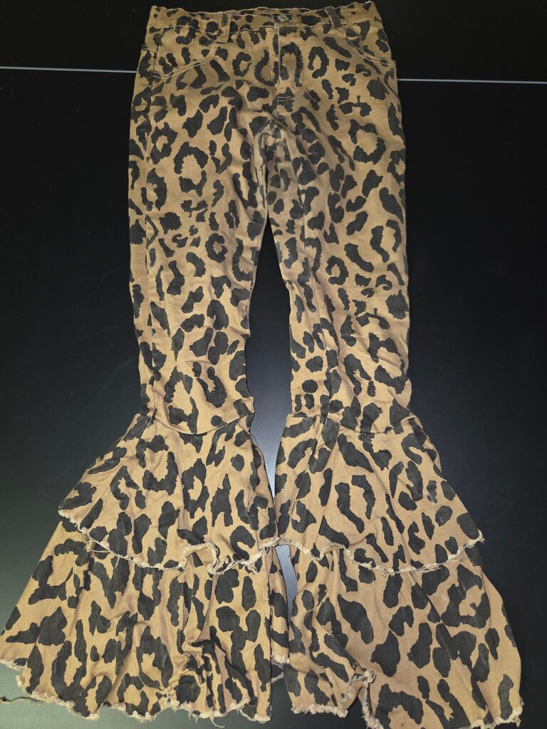 Leopard Print Flared Pants