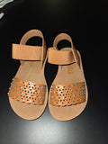 Girls' Brown Sandals with Decorative Straps