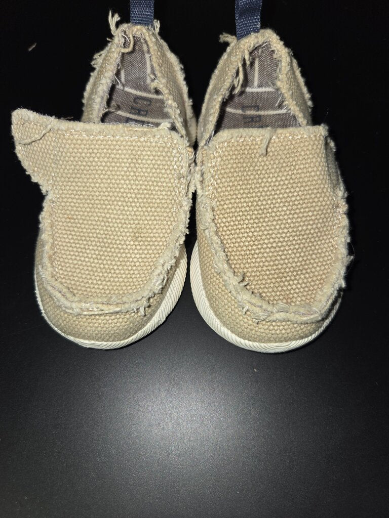 Used Beige Slip-On Sneakers