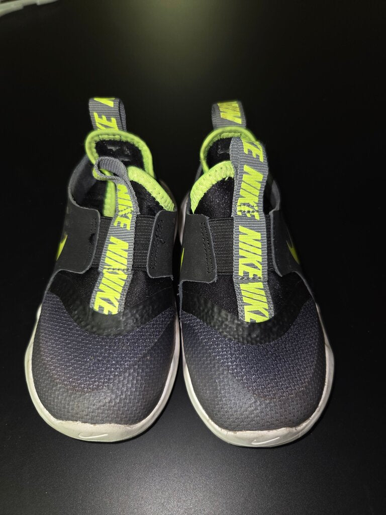 Nike Black and Neon Yellow Slip-On Sneakers