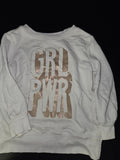 Girls' White GRL PWR Sweatshirt