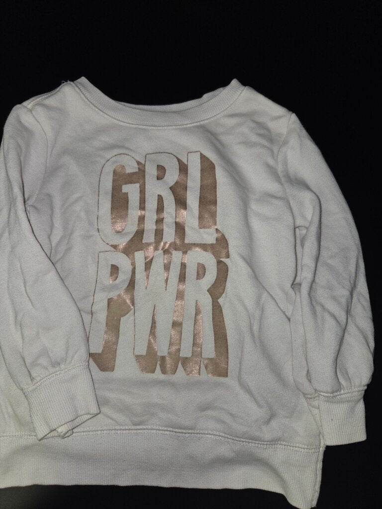 Girls' White GRL PWR Sweatshirt