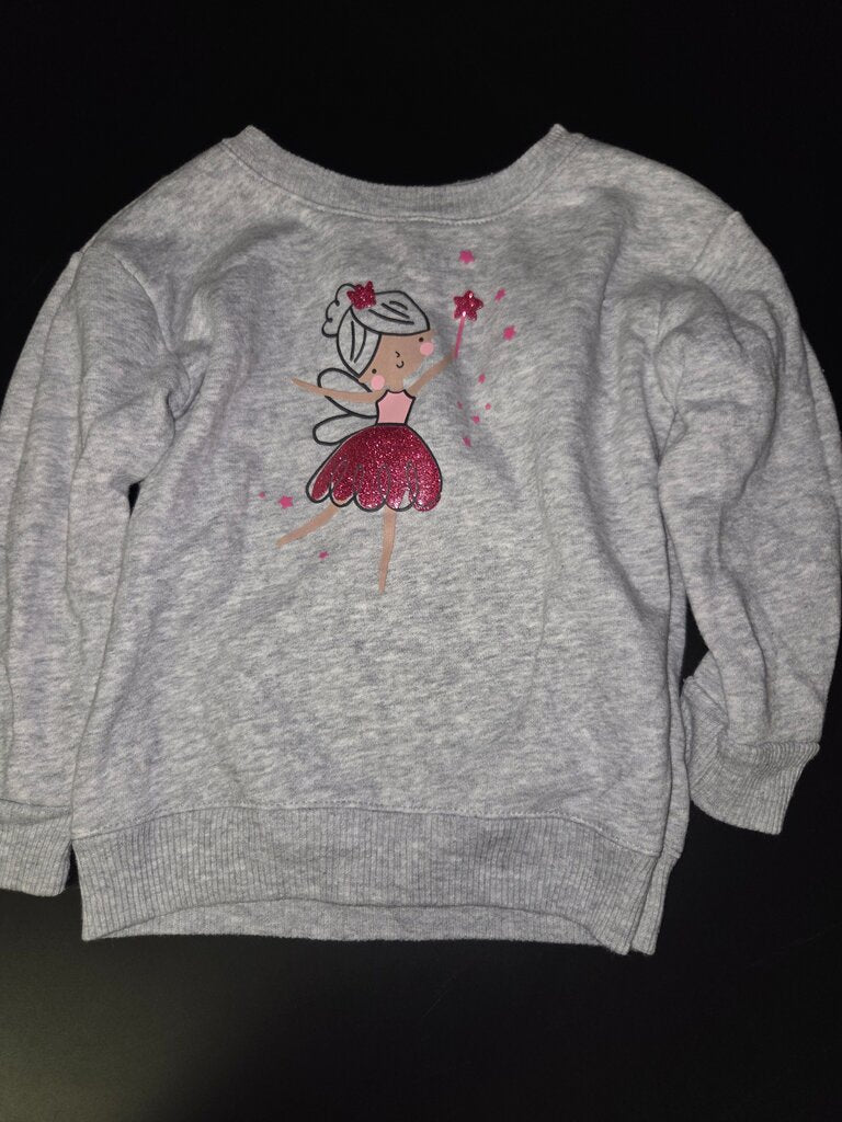 Gray Sweatshirt with Fairy Print