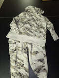 Camo Print Hoodie and Jogger Set