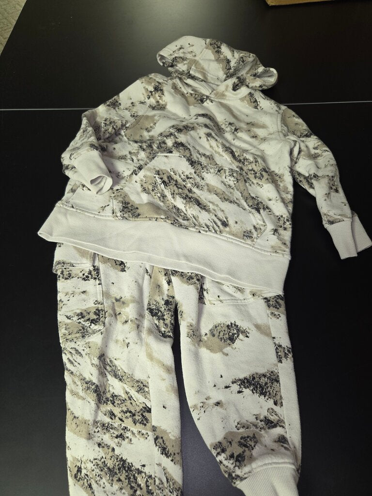 Camo Print Hoodie and Jogger Set