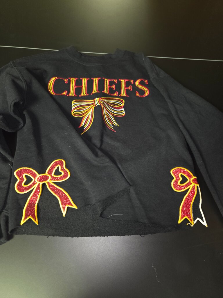 Chiefs Sweater with Bow Embroidery