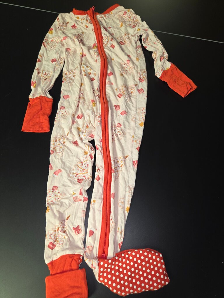 Infant Christmas Themed Footed Pajamas