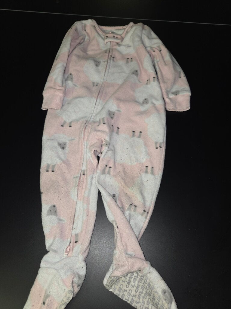 Cute Pink Sheep Print Pajamas