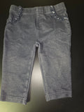 Girls Dark Denim Pants with Ruffle Detail
