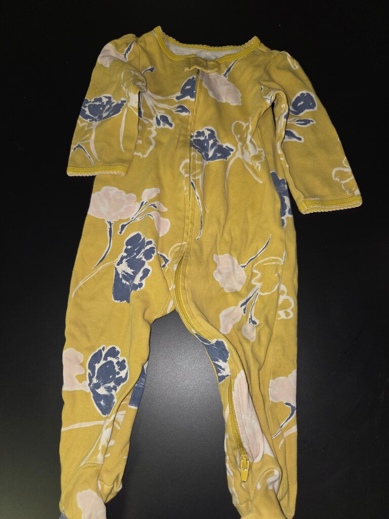 Floral Baby Zippered Onesie