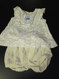 Stitch Floral Baby Dress and Bloomer Set