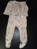 Pink Koala Print Baby Romper