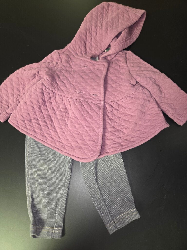 Toddler Girl's Quilted Jacket and Pants Set